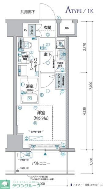 ヴァローレ松戸フィーロの物件間取画像