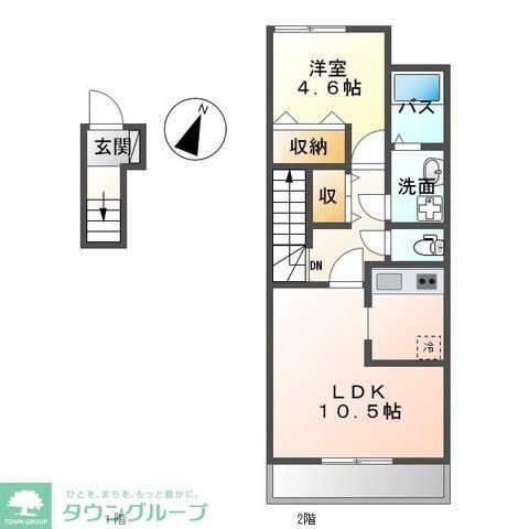 ブランジュ南逆井の物件間取画像