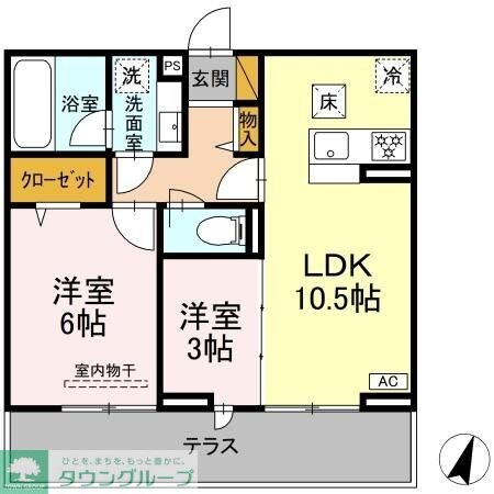 リシェスみのり台 A棟の物件間取画像