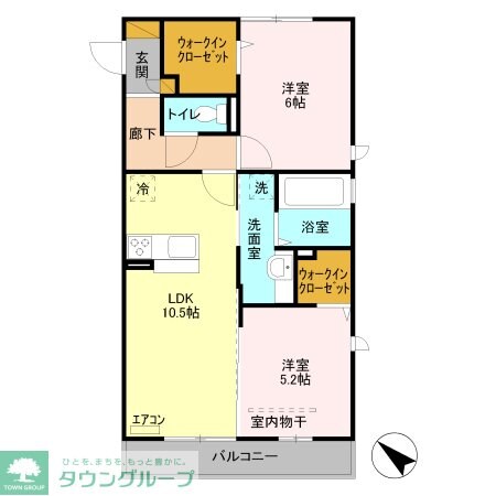 イルソーレ吉川美南 ロッソの物件間取画像