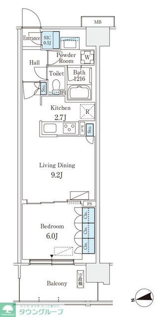 スカイグランデ津田沼の物件間取画像