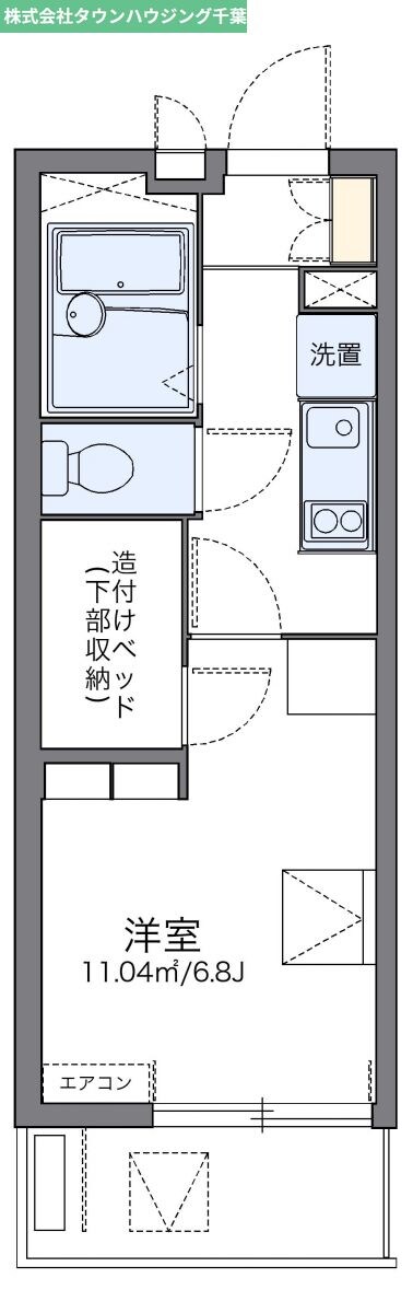 レオパレスハーバーサイドE棟の物件間取画像