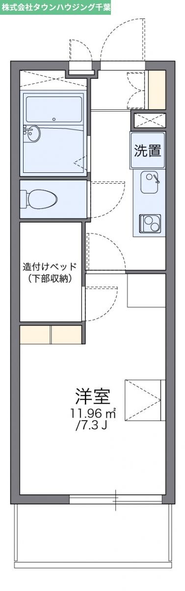 レオパレスメルベーユ SOGAの物件間取画像
