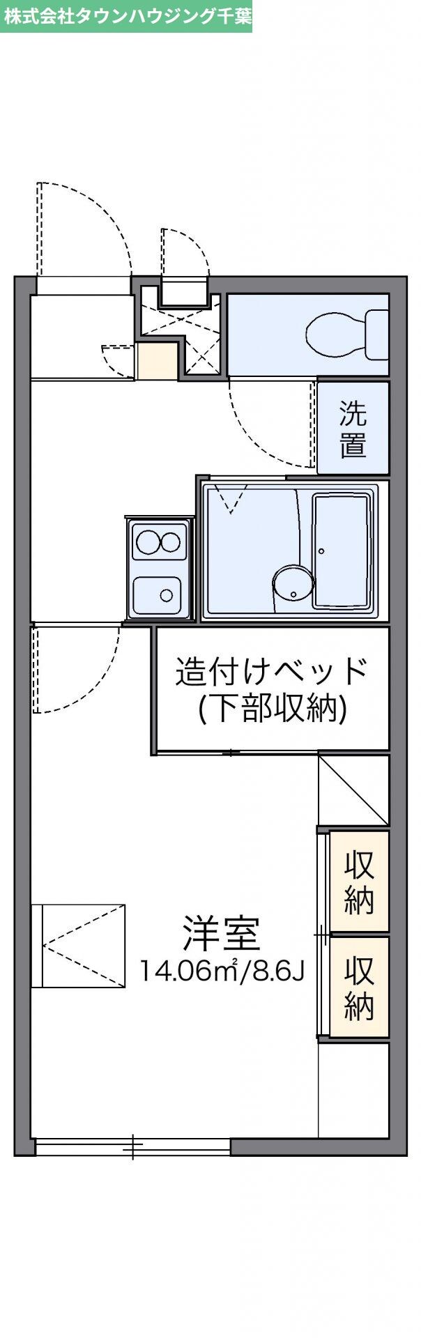 レオパレスガルデニア若葉の物件間取画像
