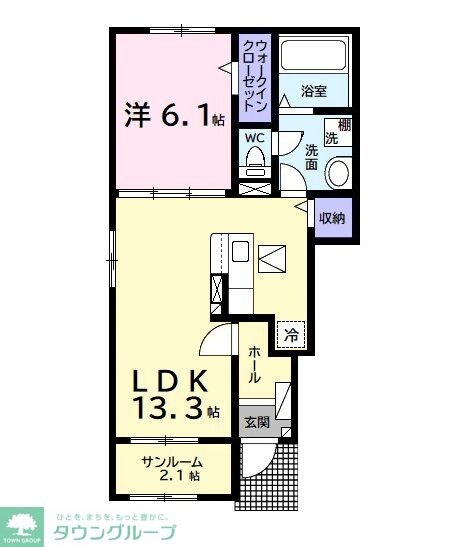 ベリッシモ ソーレの物件間取画像
