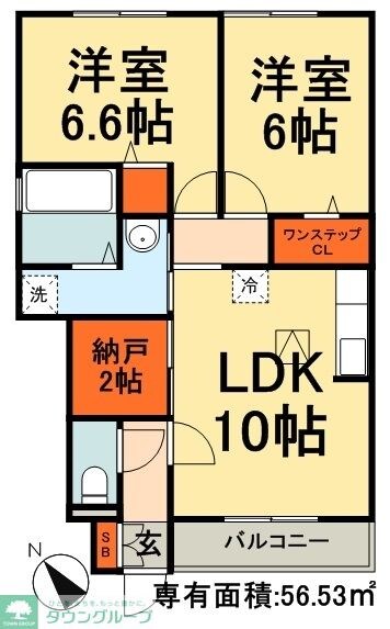 ロックコート Aの物件間取画像