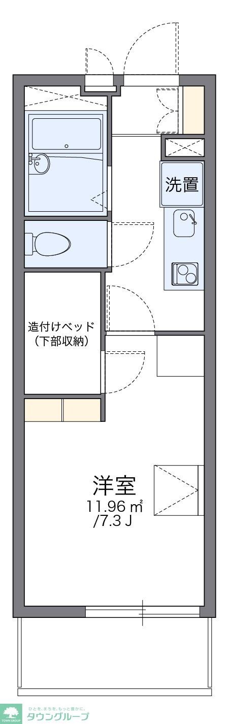 レオパレスメルベーユ SOGAの物件間取画像