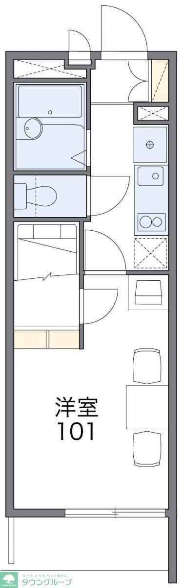 レオパレス稲毛海岸の物件間取画像