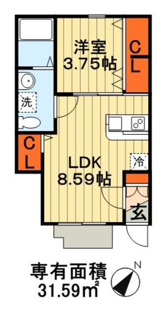 テリーズコートの物件間取画像