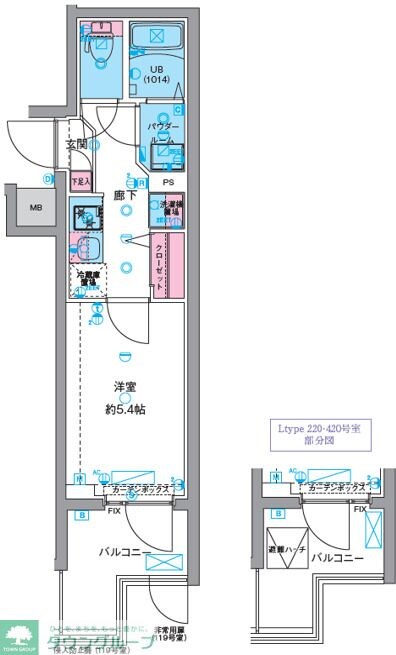 GENOVIA天王台の物件間取画像