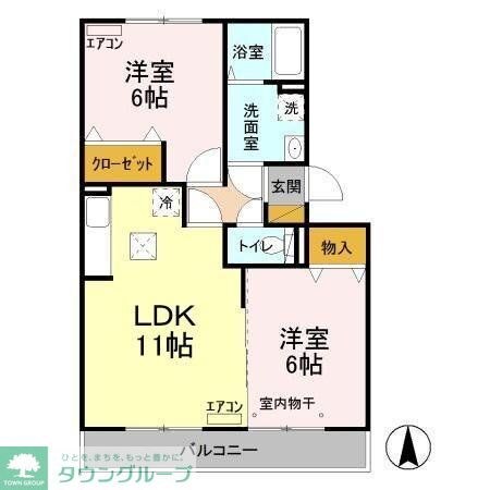 ラフォーレ上ノ台 Cの物件間取画像