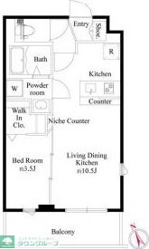 CRESCENT COURTの物件間取画像