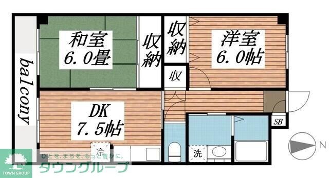 南八幡ガーデンビレッジの物件間取画像