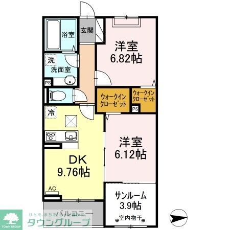 Ark Bliss六町の物件間取画像