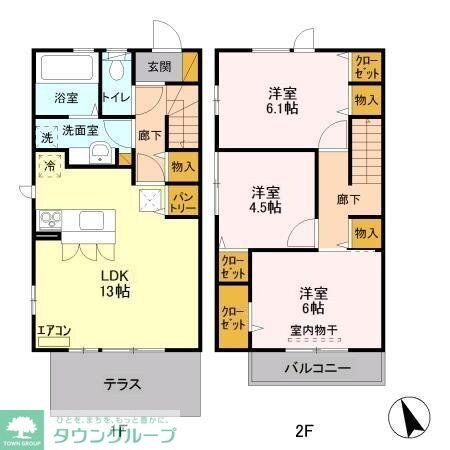 スリーズの物件間取画像