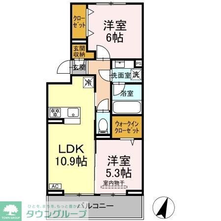 リシェスみのり台 B棟の物件間取画像