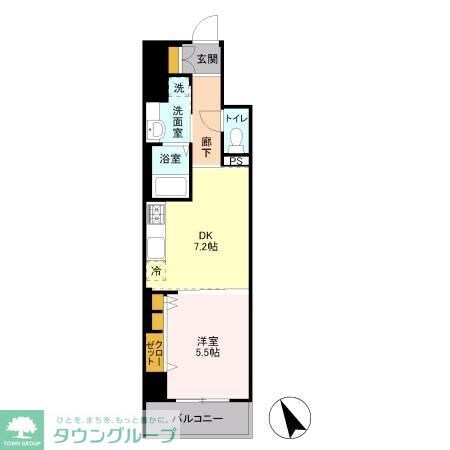 プライムコート千成の物件間取画像