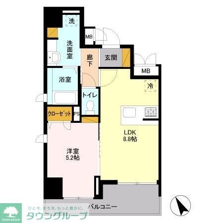 プラナス南八幡の物件間取画像