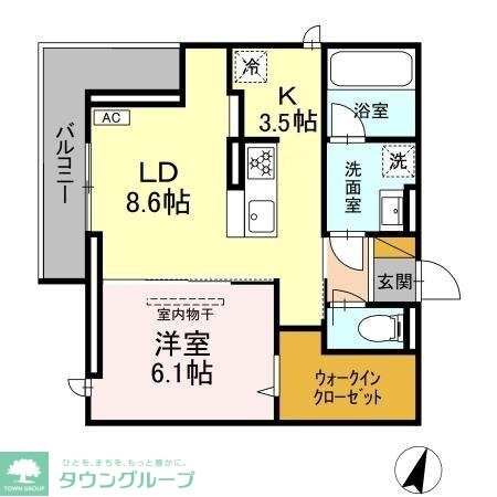 リシェスみのり台 A棟の物件間取画像