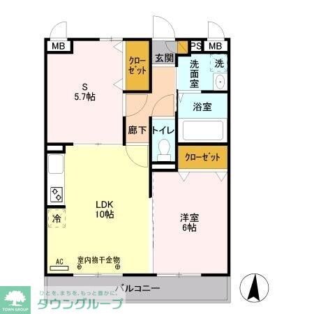 メゾンボヌールの物件間取画像