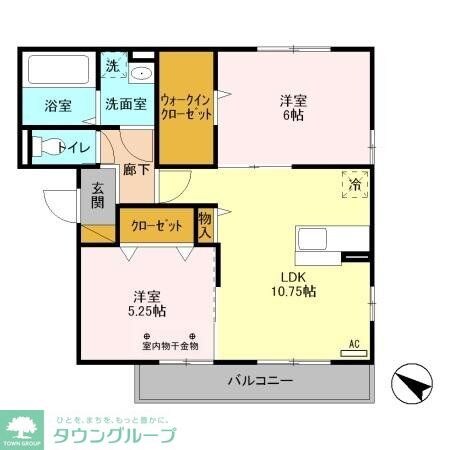 スカイハイムIIの物件間取画像