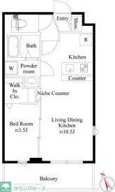 CRESCENT COURTの物件間取画像