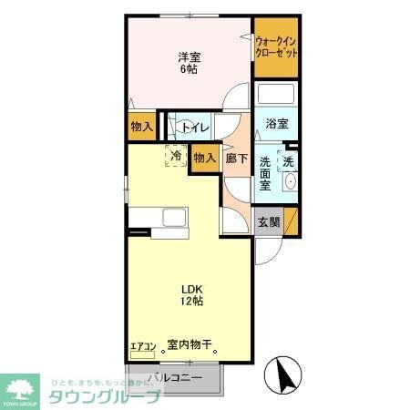 クレストパーク Eの物件間取画像