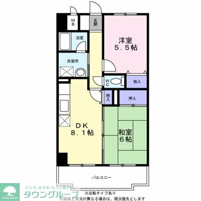 エクセラン東松戸の物件間取画像
