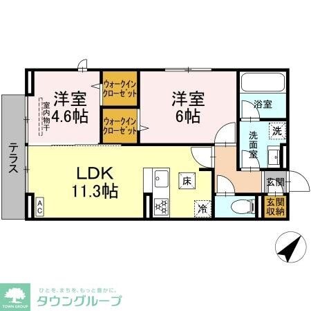 ハイクレストの物件間取画像