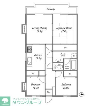 市川東レジデンスの物件間取画像