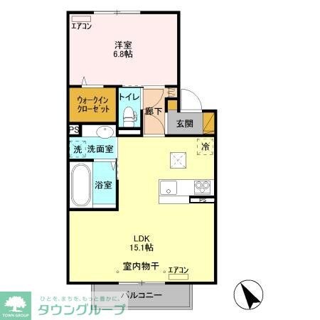 クレストフォーチュン Aの物件間取画像