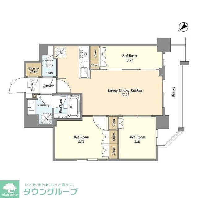 グランカーサ瑞江の物件間取画像