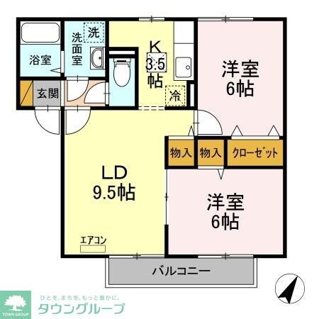 K’SシャンブルVの物件間取画像