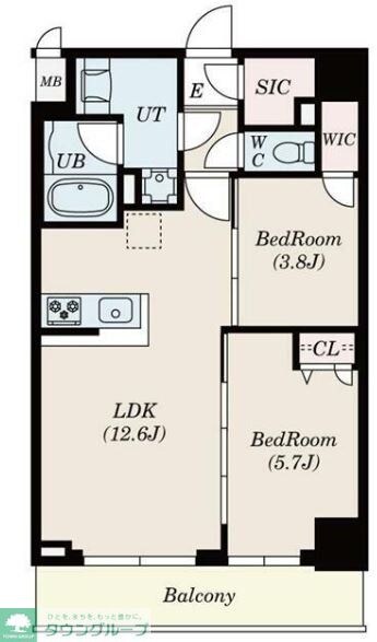 Alivis一之江の物件間取画像