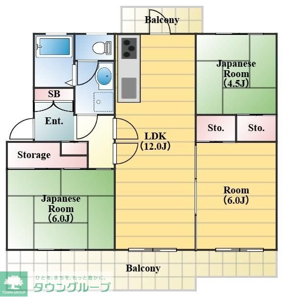 みつわ台団地16号棟の物件間取画像