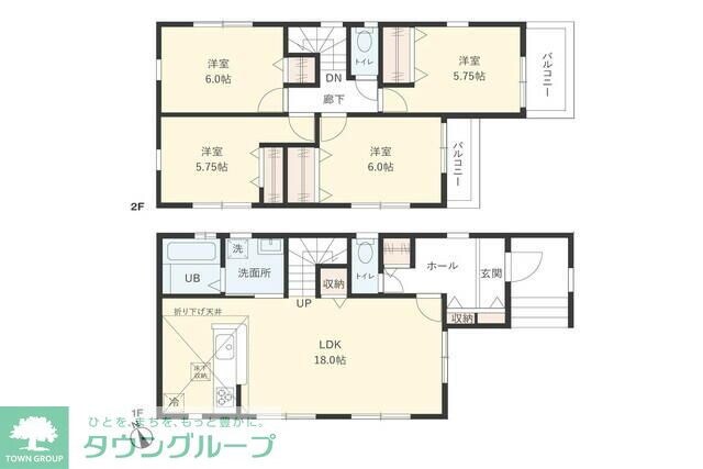 Sumai-to千葉市若葉区千城台東02の物件間取画像