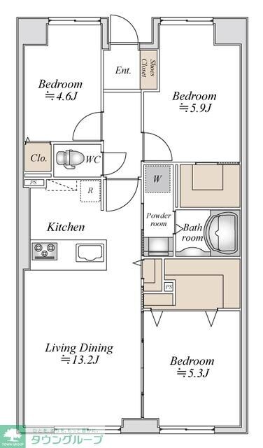 コンフォート津田沼壱番館の物件間取画像