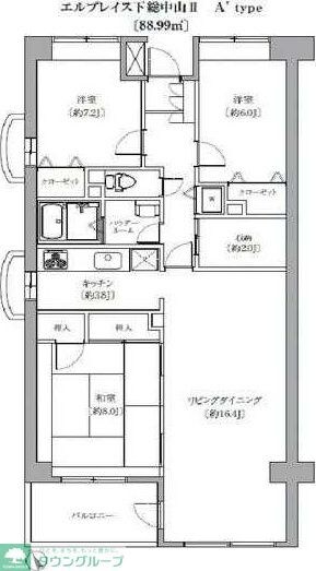 エルプレイス下総中山IIの物件間取画像