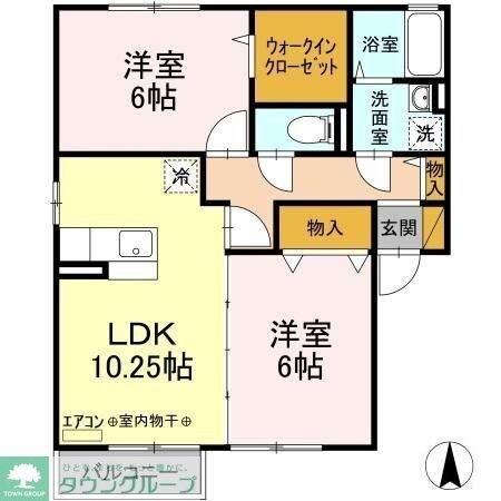 クレストパーク Aの物件間取画像