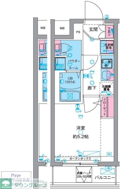 GENOVIA天王台の物件間取画像