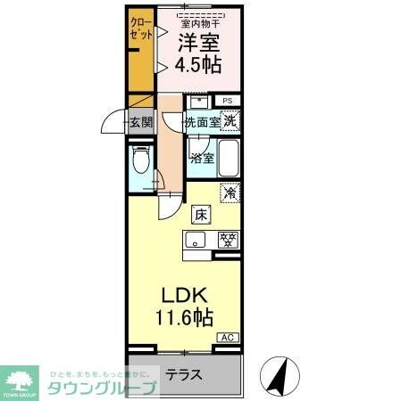 リシェスみのり台 A棟の物件間取画像