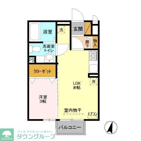 ハイデルベーレ B棟の物件間取画像