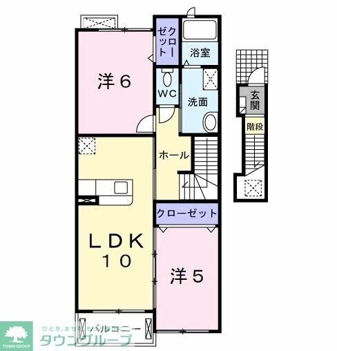 Calme Maison Kの物件間取画像