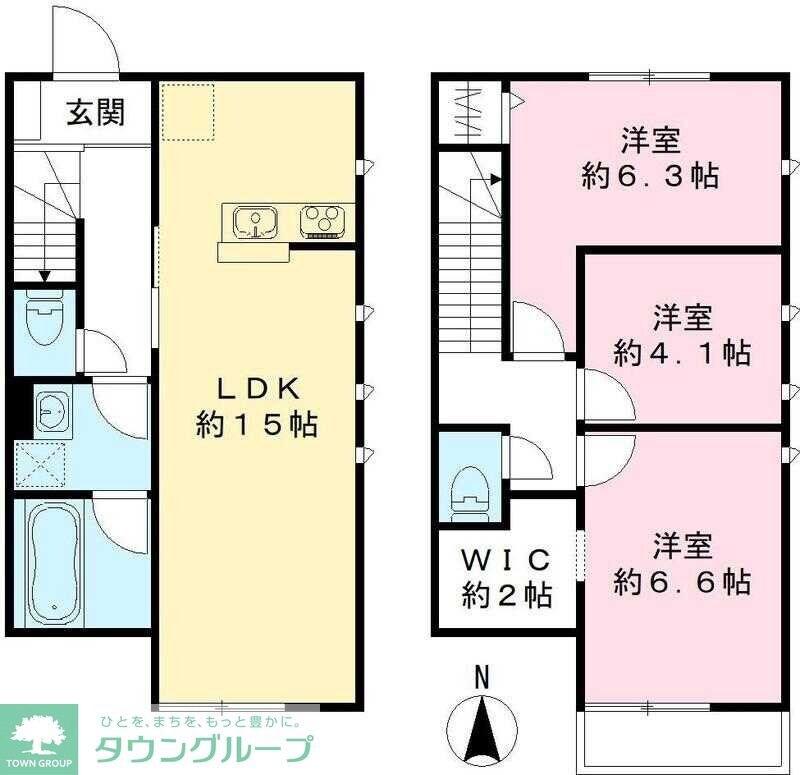 エルメゾン五香西の物件間取画像