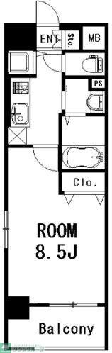 WAVE谷在家の物件間取画像