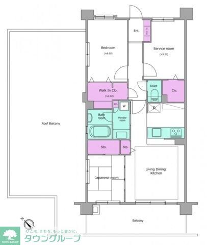 レジディア東松戸の物件間取画像