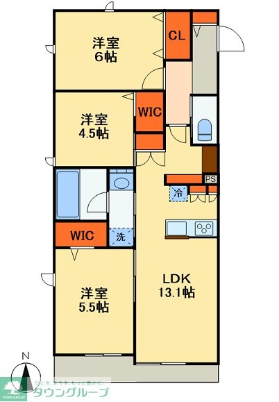 クレストの物件間取画像