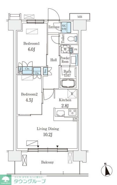 スカイグランデ津田沼の物件間取画像
