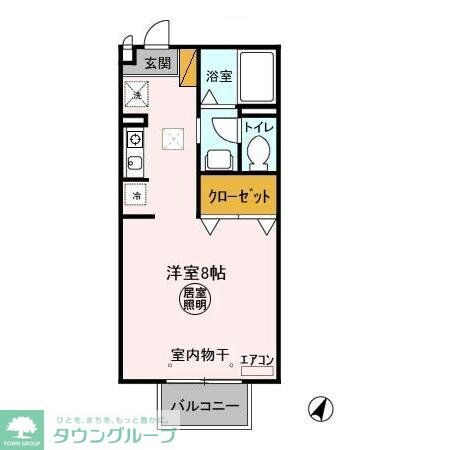 ランセ今谷Cの物件間取画像