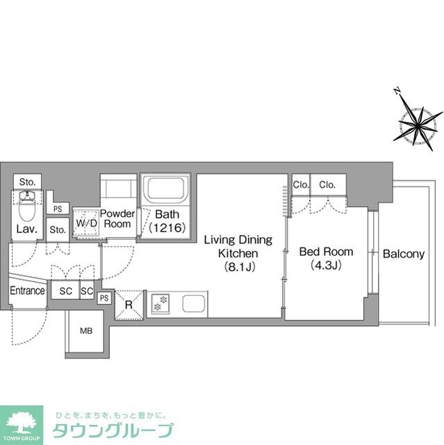バウスフラッツ蔵前の物件間取画像